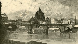 Most św. Anioła, Rzym, 1890. autorstwa Unbekannt
