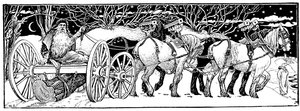 Przyniesienie do domu dziennika Yule, 1883 autorstwa Unbekannt