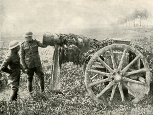 Brytyjski atrapa pistoletu w polu, by przyciągnąć ogień Niemców, 1919. autorstwa Unbekannt