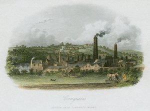 British Iron Company Works w Corngreaves, niedaleko Halesowen, West Midlands, c1835 autorstwa Unbekannt