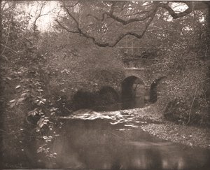 Potok i most w New Forest, Hampshire, 1894. autorstwa Unbekannt
