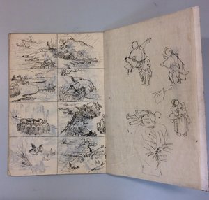 Rysunki pędzlem i tuszem po życiu i malarstwie, 1895 . autorstwa Unbekannt
