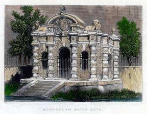 Buckingham Water Gate, Strand, Londyn, ok. 1850 autorstwa Unbekannt