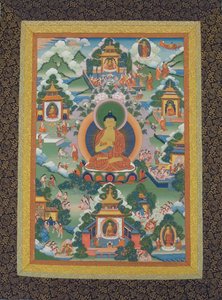 Budda siedzący na piedestale lotosu, XIX wiek. autorstwa Unbekannt