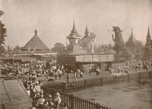 Buddyjska scena kremacji. - Phoongyi-byan, 1900. autorstwa Unbekannt
