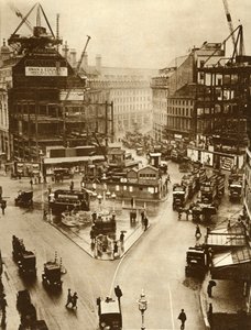 Prace budowlane na Piccadilly Circus w Londynie, 1926, 1935. autorstwa Unbekannt