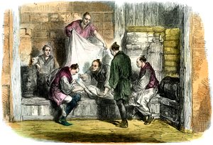 Kupowanie kamletów w sklepie, Yokohama, Japonia, 1865 autorstwa Unbekannt