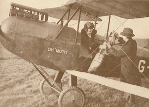 Samolotem do pola golfowego w małym lekkim samolocie ćmy o mocy 27-60 KM, 1927 r. autorstwa Unbekannt