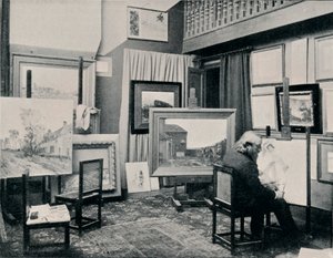 C. Cazin w swojej pracowni, ok. 1897 autorstwa Unbekannt