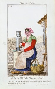 Sprzedawca kawiarni z mlekiem, 1826 autorstwa Unbekannt