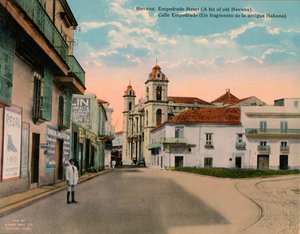 Stoned Street, Stara Hawana, Kuba, ok. 1920 r. autorstwa Unbekannt