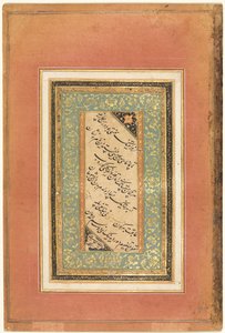 Kaligrafia, wersety perskie verso, c. 1440-1520. autorstwa Unbekannt