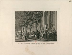 Camille Desmoulins w Ogrodach Królewskich Palais, ok. 1930 r. 1797-1800. autorstwa Unbekannt