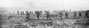Oddziały kanadyjskie na ziemi niczyjej, Vimy, Francja, I wojna światowa, 9 kwietnia 1917 autorstwa Unbekannt