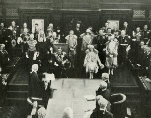 Canberry, Australia. Ich Królewskie Mości otwierają Pierwszy Parlament Federalny, 9 maja 1927, 1937. autorstwa Unbekannt