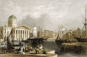 Canning Dock, Liverpool, pokazujący Custom House, 1841 autorstwa Unbekannt