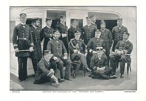 Kapitan i oficerowie Victoria and Albert Jacht Queens zwodowany 1855 autorstwa Unbekannt