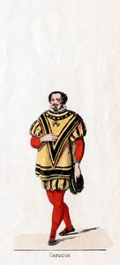 Kapucjusz, projekt kostiumu do sztuki Szekspira, Henryk VIII, XIX w. autorstwa Unbekannt