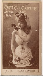 Karta nr 12, Kate Vaughn, z serii Aktorzy i aktorki N145-2 wydana przez Duke..., lata 80. XIX wieku. autorstwa Unbekannt