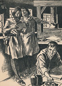 Caxton w swojej drukarni, c1907 autorstwa Unbekannt
