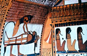 Wnętrze kaplicy, Anubis, Teby, Egipt autorstwa Unbekannt