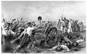 Szarża górali przed Cawnpore, pod dowództwem generała Havelocka, 1857, c1860 autorstwa Unbekannt
