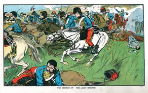 Szarża Lekkiej Brygady pod Kominiarką, wojna krymska, 25 października 1854, początek XX wieku autorstwa Unbekannt