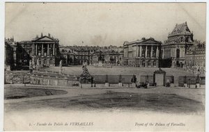 Chateau de Versailles: widok fasady - Pocztówka koniec XIX-początek XX wieku autorstwa Unbekannt