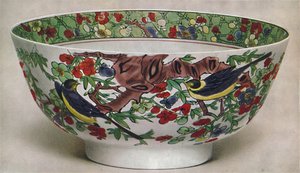 Miska z chińskiej porcelany. Rodzina Verte. Okres Kang Hsi, 1662-1722, 1928. autorstwa Unbekannt
