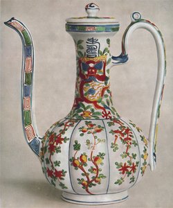 Chiński dzban porcelanowy z pięciokolorową dekoracją. Okres Wan Li, 1573-1619, 1928 autorstwa Unbekannt
