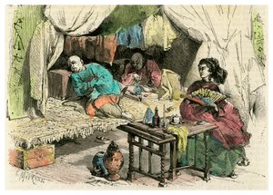 Chińscy palacze opium, XIX wiek autorstwa Unbekannt