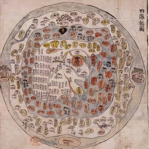 Mapa Chonhado Wszystkich Pod Niebem, połowa XVIII w. autorstwa Unbekannt