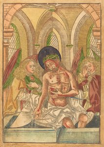 Chrystus w grobie z dwoma aniołami, 14901500. autorstwa Unbekannt