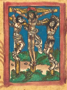 Chrystus na krzyżu między dwojgiem złodziei, ok. godz. 14901500. autorstwa Unbekannt