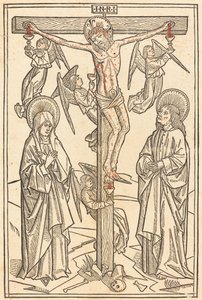 Chrystus na krzyżu z aniołami, 1481. autorstwa Unbekannt