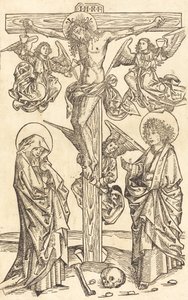 Chrystus na krzyżu z aniołami, 14901500. autorstwa Unbekannt