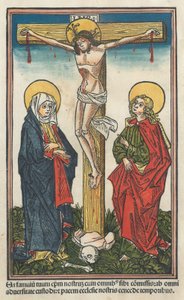 Chrystus na krzyżu z Dziewicą i św. Janem, 1491. autorstwa Unbekannt