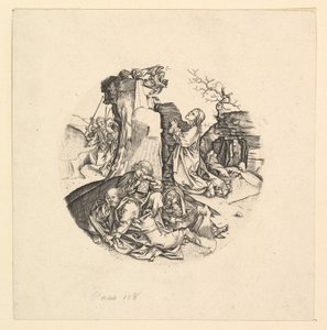 Kopia Chrystusa na Górze Oliwnej w rondzie, ca. 1435-1491. autorstwa Unbekannt