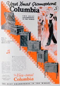 Świąteczna reklama gramofonów Columbia, 1929 autorstwa Unbekannt