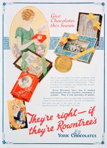 Świąteczna reklama czekoladek Rowntrees York, 1924 autorstwa Unbekannt