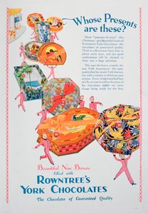 Świąteczna reklama czekoladek Rowntrees York, 1928 autorstwa Unbekannt