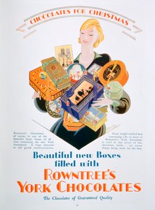 Świąteczna reklama czekoladek Rowntrees York, 1928 autorstwa Unbekannt