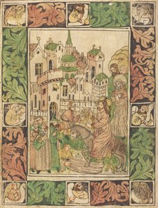 Wjazd Chrystusa do Jerozolimy, ok. godz. 1450. autorstwa Unbekannt