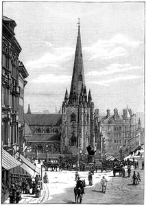 Kościół św. Marcina w Bull Ring, Birmingham, West Midlands, 1887 autorstwa Unbekannt