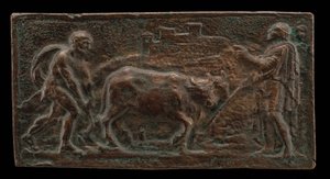 Cincinnatus pod Pługiem, koniec XVI wieku. autorstwa Unbekannt