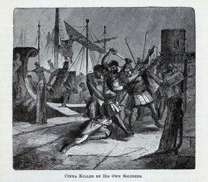 Cinna zabity przez własnych żołnierzy, 1882 autorstwa Unbekannt