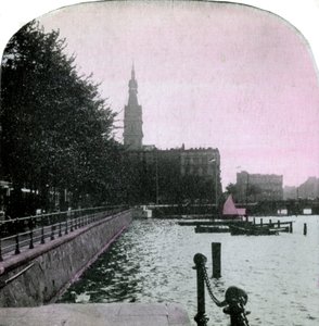 Ratusz i Alster, Hamburg, Niemcy, koniec XIX wieku autorstwa Unbekannt