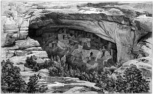 Cliff Palace w Cliff Palace Canyon, południowo-zachodnie Kolorado, USA, 1901 autorstwa Unbekannt