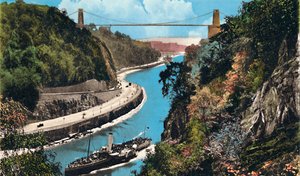 Clifton Suspension Bridge z Leigh Woods, Bristol, c1940 autorstwa Unbekannt