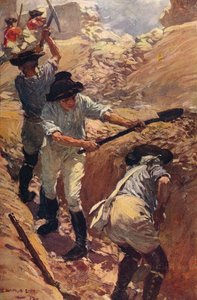Clive w okopach w Arcot, 1751 c1912 autorstwa Unbekannt